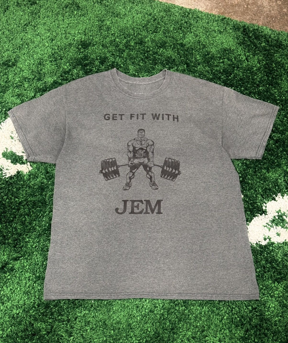 Vintage Vintage Bodybuilding Weightlifting Weights Tee Fit Large Size US L / EU 52-54 / 3 - 1 Thumbnail