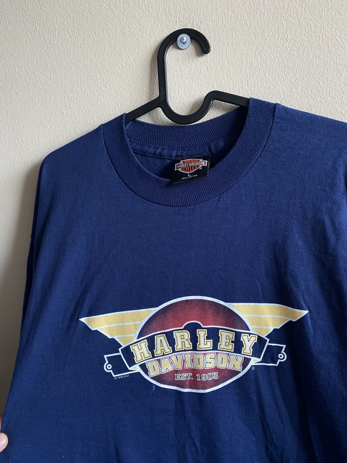 Harley Davidson Vintage 1996 Harley-Davidson Arab Emirates T-Shirt Size US L / EU 52-54 / 3 - 4 Thumbnail