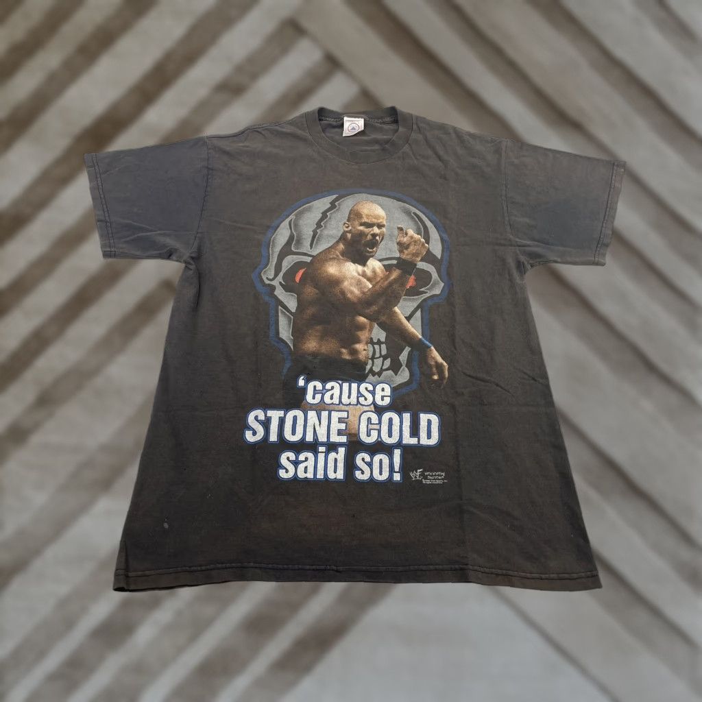 Delta VINTAGE 1998 Stone Cold Steve Austin Wrestling T shirt size L Double Sided WWF Size US L / EU 52-54 / 3 - 1 Thumbnail