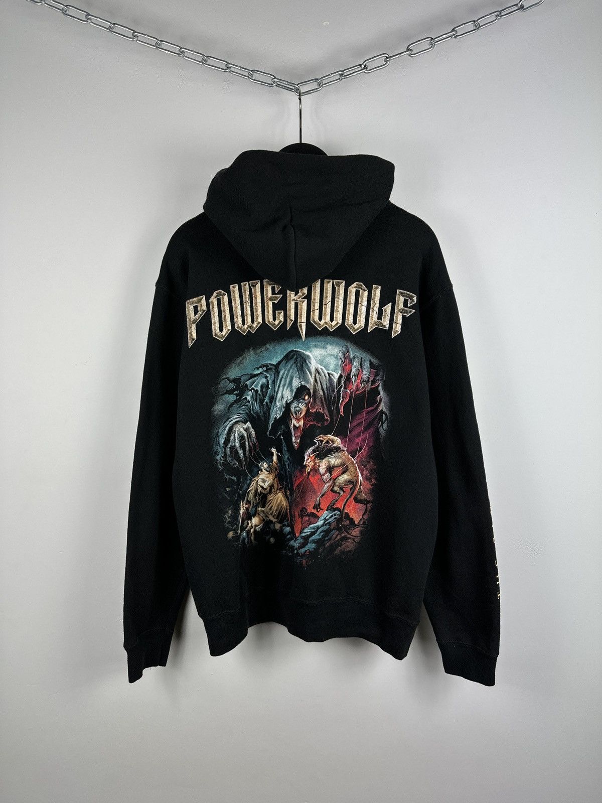 Band Tees × Vintage “THE SACRAMENT OF SIN” POWERWOLF Metal Band Zip Hoodie Y2K Size US M / EU 48-50 / 2 - 1 Thumbnail