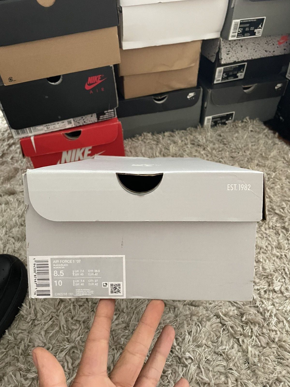 Nike Nike Air Force 1 Black Size US 8.5 / EU 41-42 - 9 Thumbnail