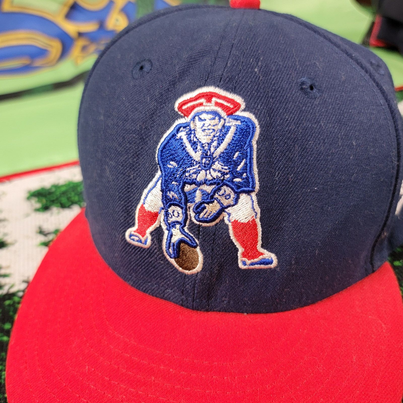 New Era New Era New England Patriots SNAPBACK CAP Blue/Red 7 3/4 Size ONE SIZE - 2 Thumbnail