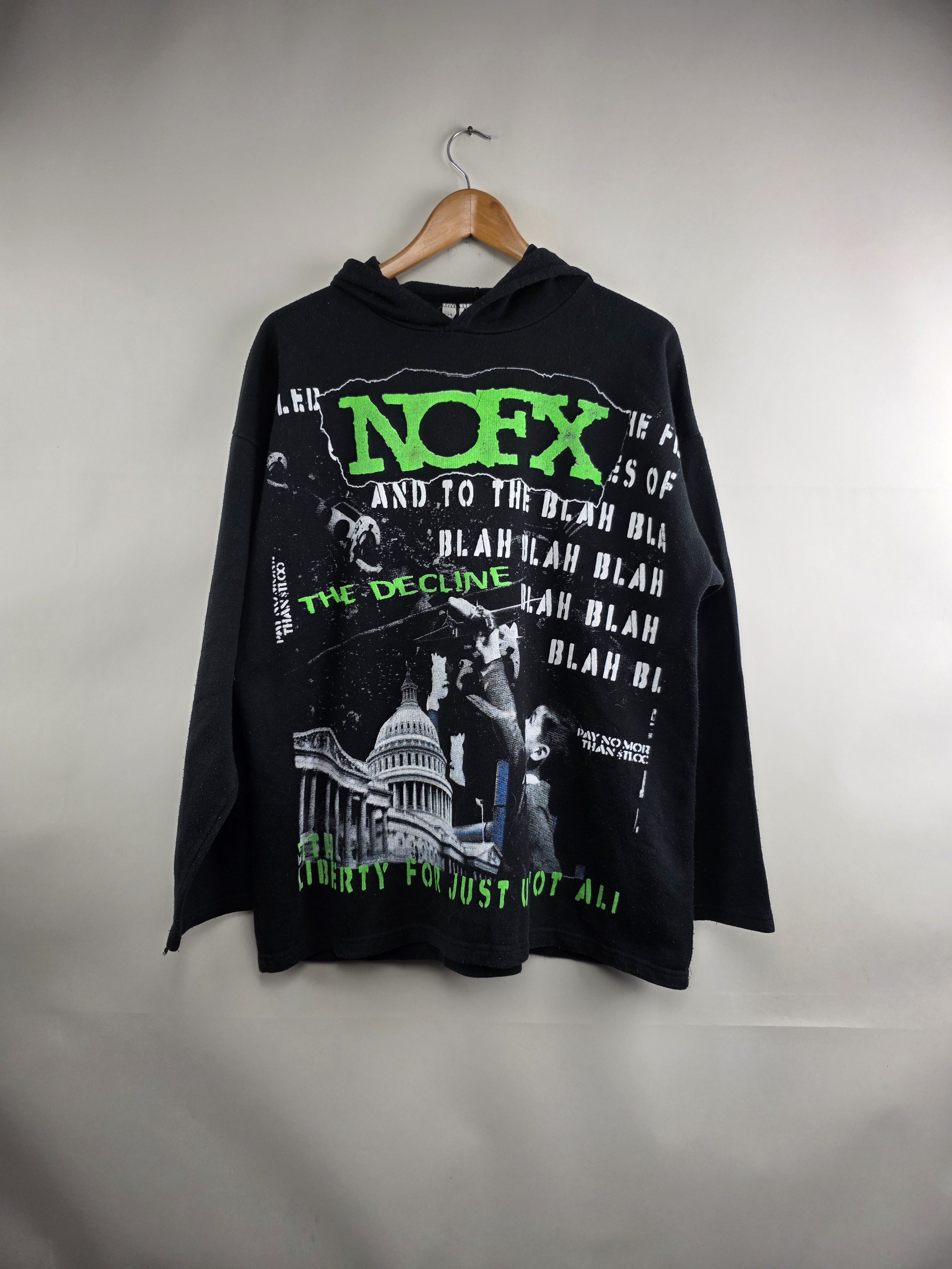 Band Tees 90s NOFX The Decline Hoodie XL 24" 28.5" Size US XL / EU 56 / 4 - 1 Thumbnail
