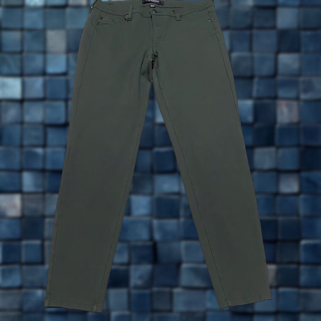 Vintage Liverpool Jeans Dress Pants Womens Sz 10 Gray Mid Rise Skinny Straight Office Workwear Dress Pants with Pockets Zip Button Size 32" / US 10 / IT 46 - 1 Thumbnail