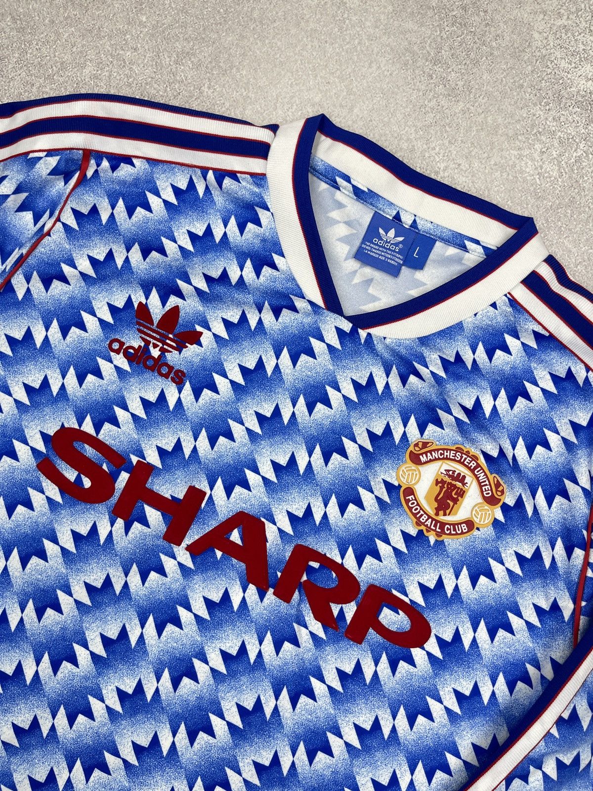 Adidas Adidas Manchester United Sharp Soccer Jersey Longsleeve Size US L / EU 52-54 / 3 - 4 Thumbnail
