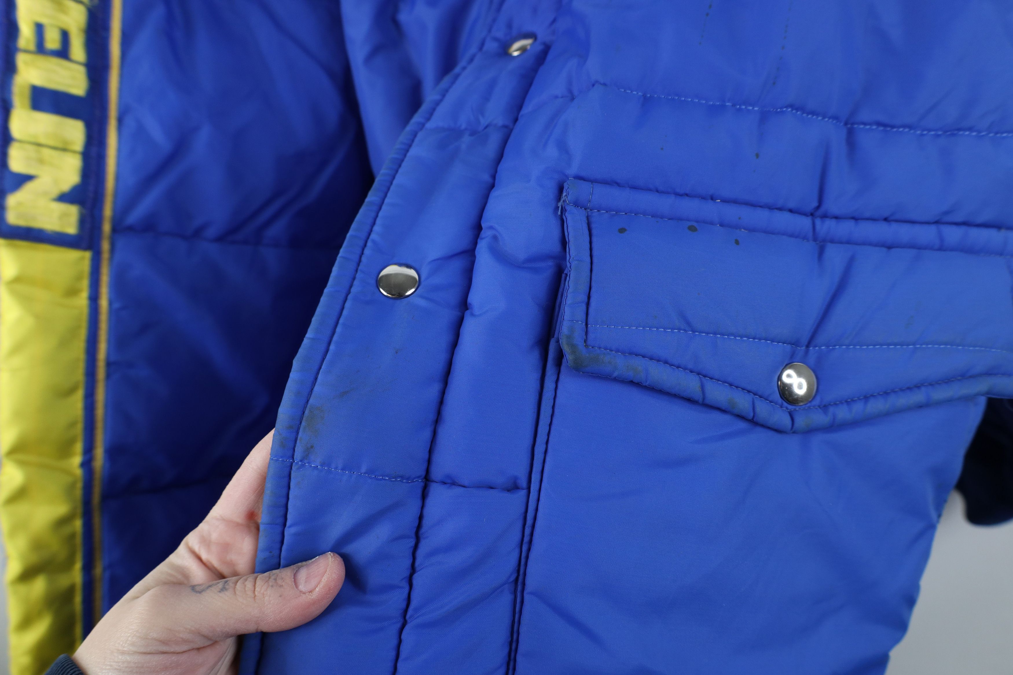 Vintage Vintage 70s Streetwear Michelin Tires Puffer Jacket Blue USA Size US XL / EU 56 / 4 - 8 Thumbnail