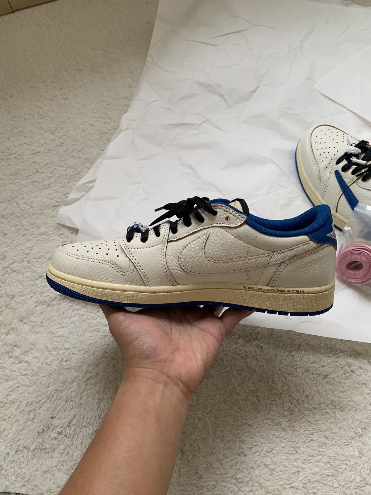 Nike × Travis Scott Air Jordan 1 Low Og X Travis Scott X Fragment 2.0 Size US 9.5 / EU 42-43 - 2 Thumbnail