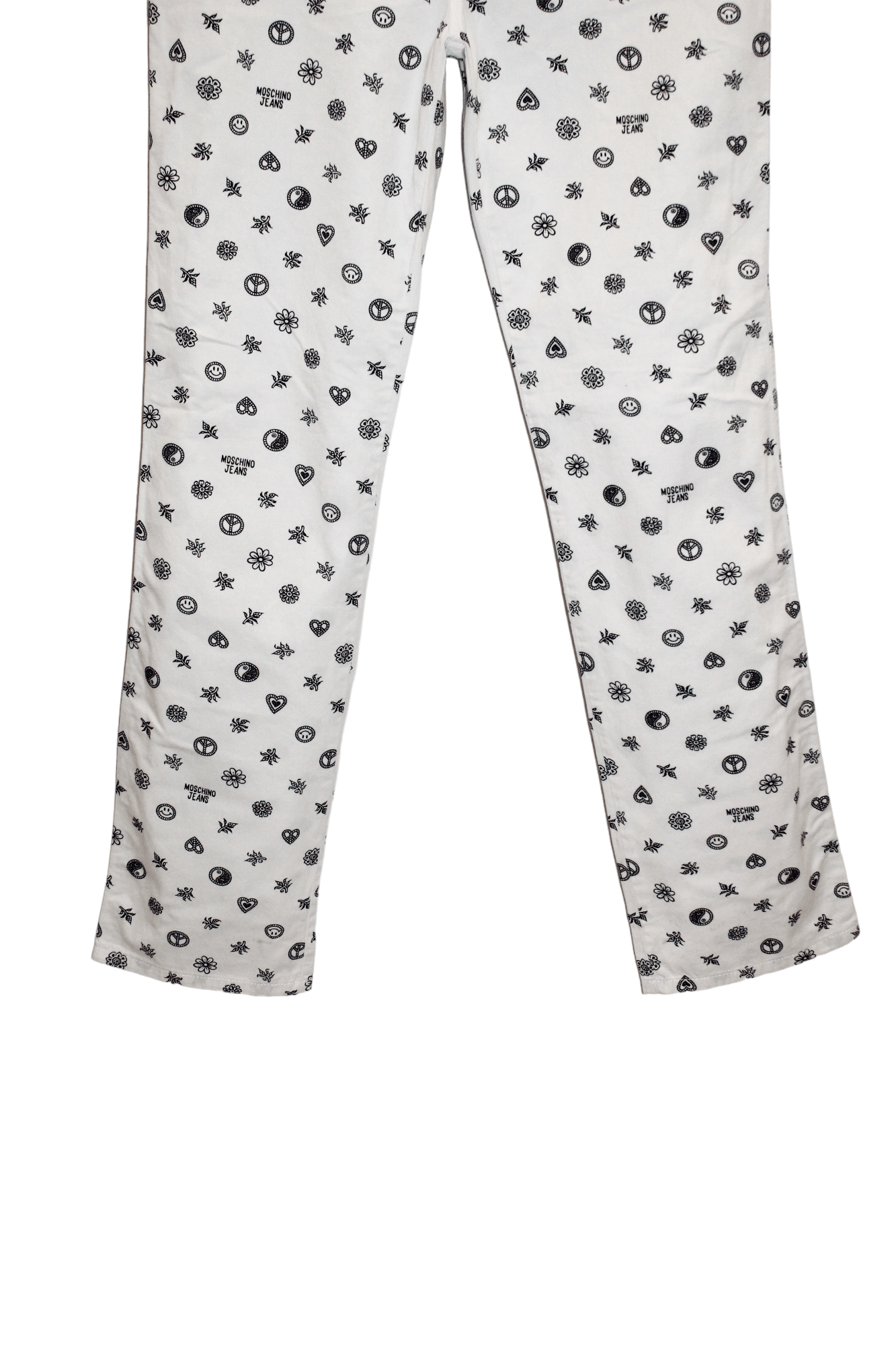 Moschino 1990s Rare Moschino Jeans Yin Yang Print Denim Pants Size US 31 - 4 Thumbnail