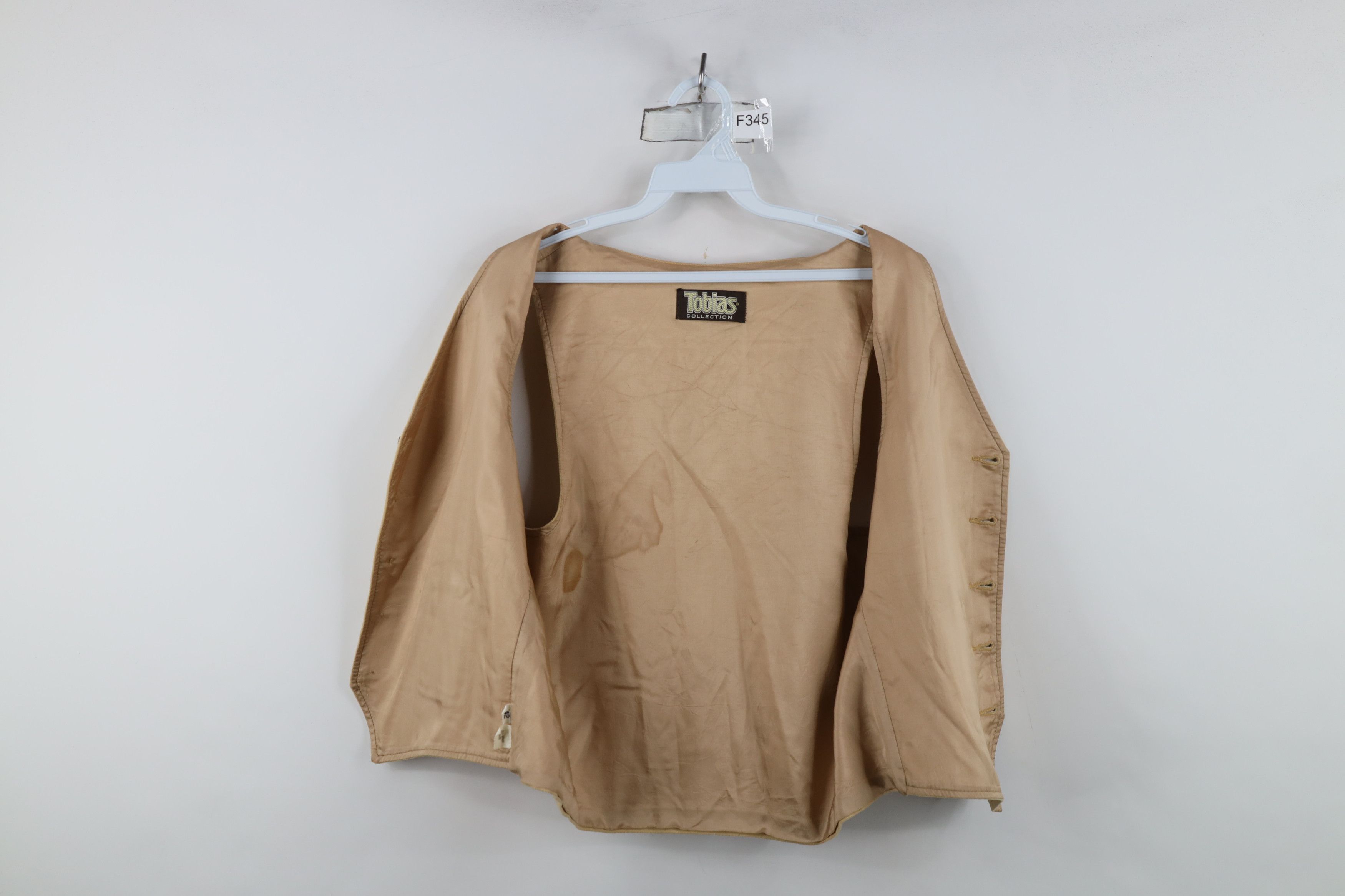 Vintage Vintage 60s 70s Streetwear Corduroy Vest Jacket Beige USA Size US XL / EU 56 / 4 - 9 Thumbnail