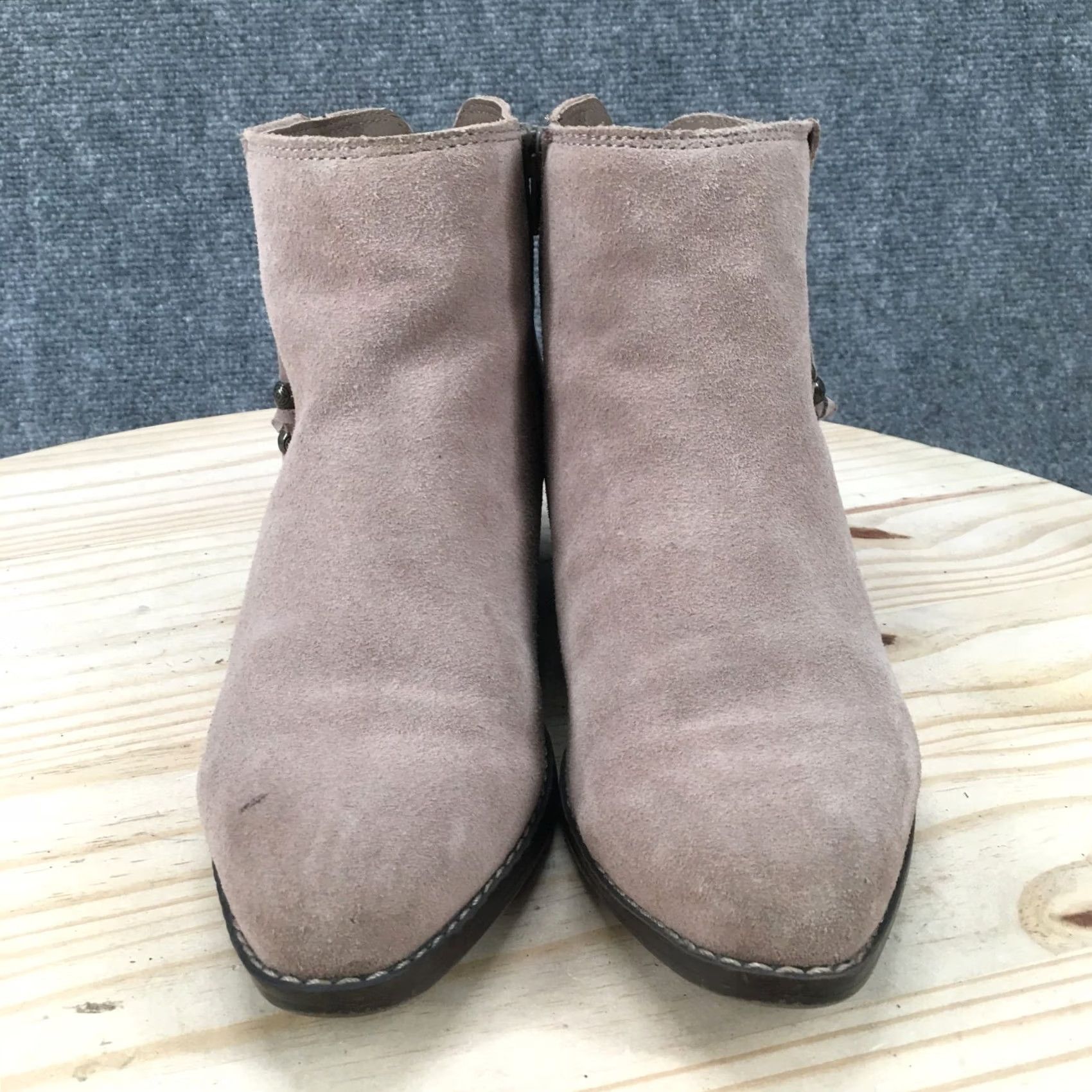 Vintage White Mountain Boots Womens 8.5 M Havana Ankle Booties Beige Leather Zip Boots Size US 9 / IT 39 - 3 Thumbnail