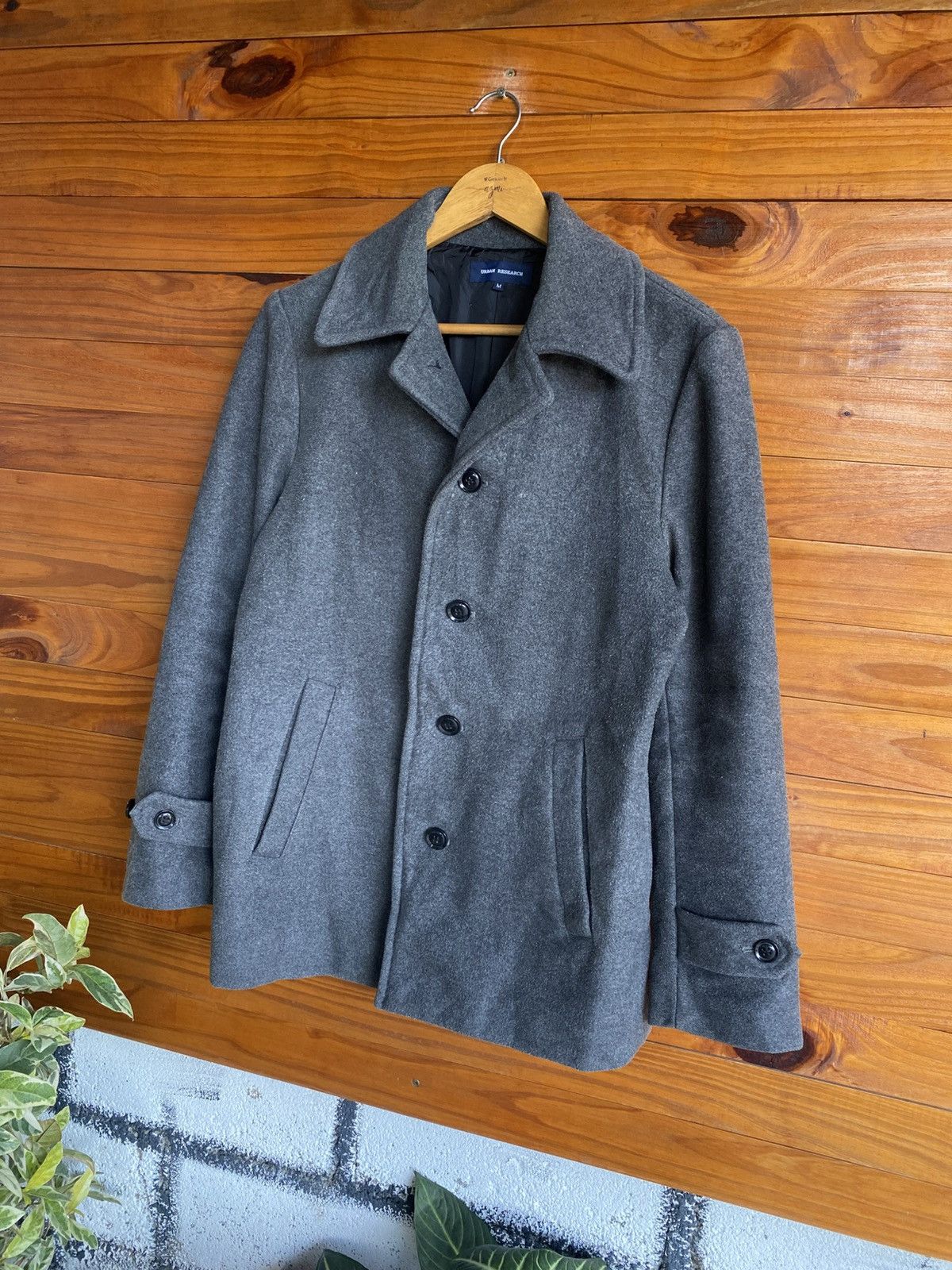 URBAN RESEARCH DOORS Urban Research Men’s Grey Wool Blend Short Coat | Minimal Size US M / EU 48-50 / 2 - 4 Thumbnail