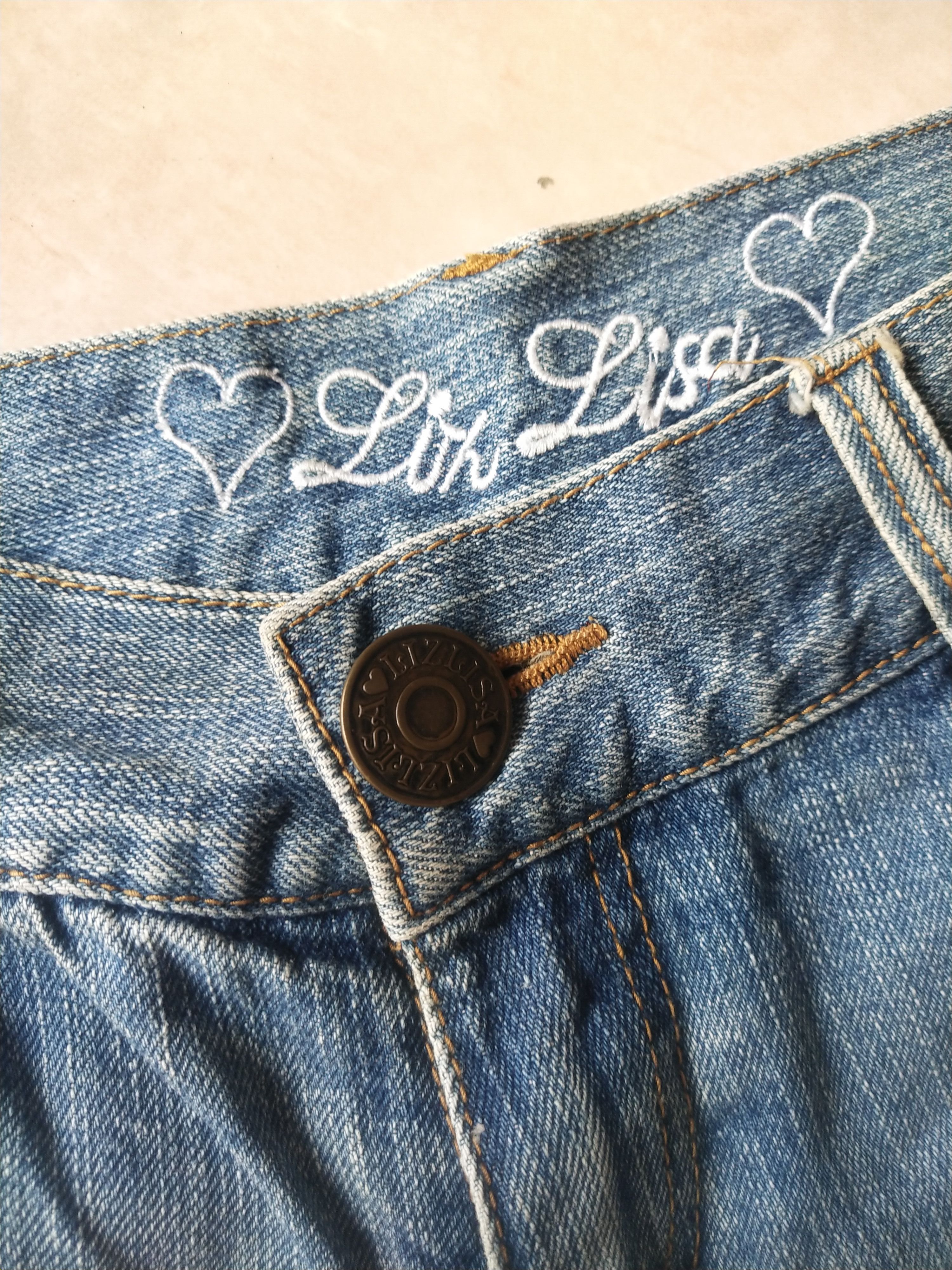 LIZ LISA 2000s Liz Lisa Gyaru Ruffled Bow Denim Shorts Vintage Y2K Size 28" / US 6 / IT 42 - 6 Thumbnail