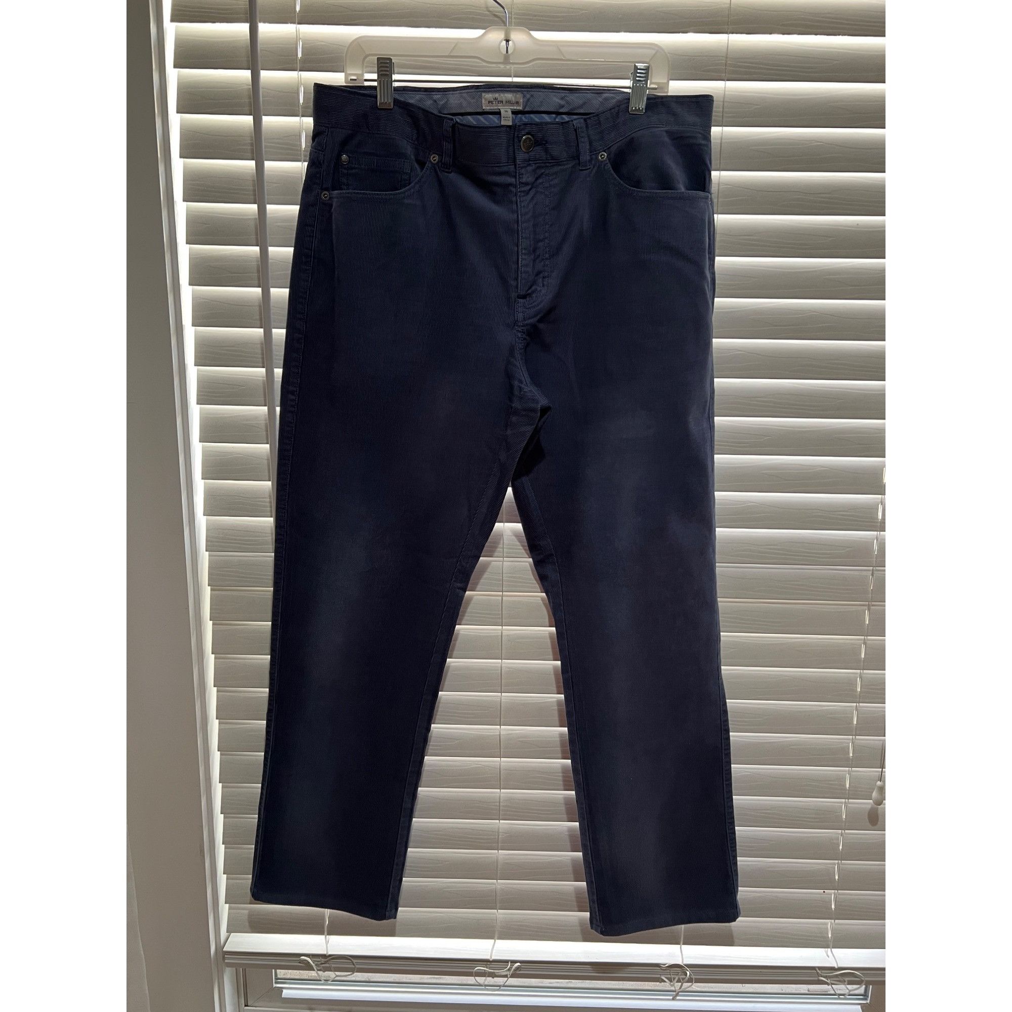 Peter Millar Peter Millar Blue Corduroy Mens Pants - Size 36x30 Size US 36 / EU 52 - 1 Thumbnail