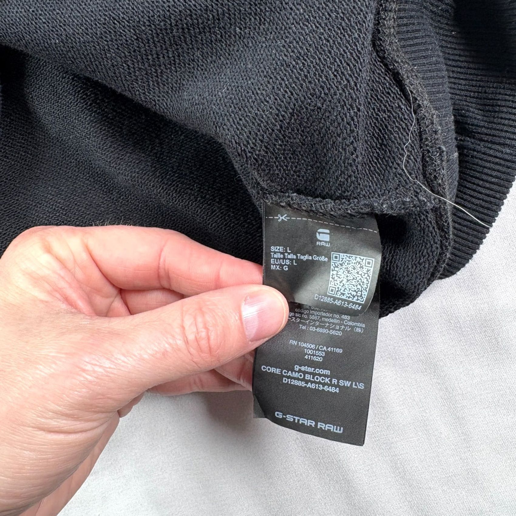 Vintage G Star Raw Sweatshirt Mens Large Black Core Camo Block Crew Neck Pullover Size US L / EU 52-54 / 3 - 6 Thumbnail