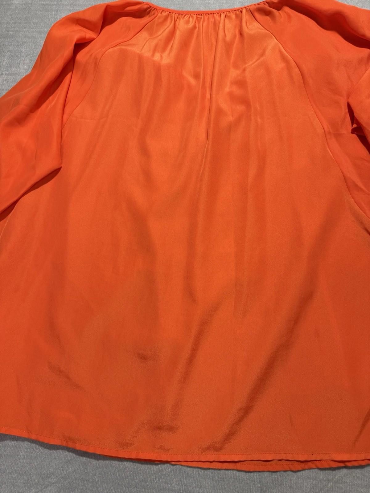 Michael Kors Michael Kors Peasant V-Neck Blouse 3/4 Sleeve Tie-Front L Size L / US 10 / IT 46 - 8 Thumbnail