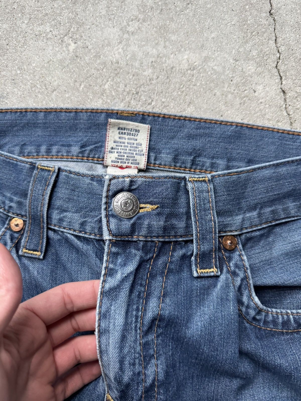 True Religion Vintage True Religion Denim Jeans Baggy Size US 34 / EU 50 - 8 Thumbnail