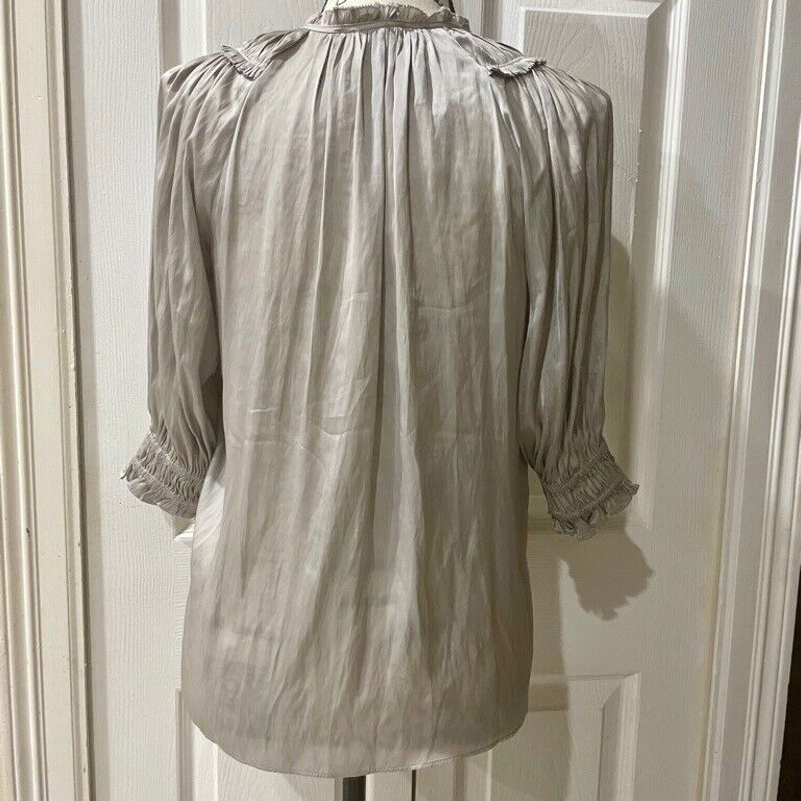 Ramy Brook RAMY BROOK VERSATILE PUFF SLEEVES BLOUSE CRISTAL GREY SZ XS Size XS / US 0-2 / IT 36-38 - 7 Thumbnail