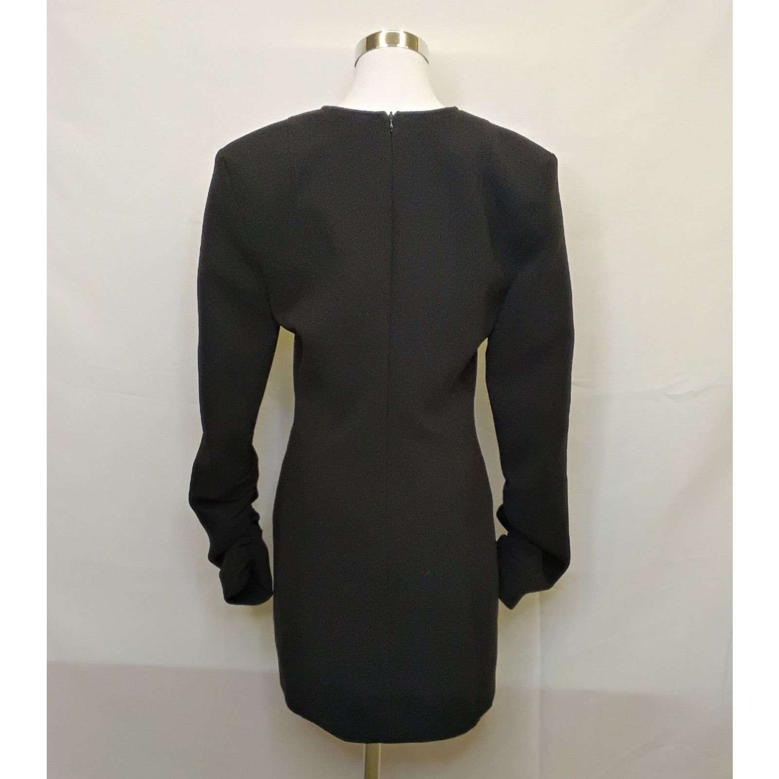 Zara Zara Bodycon Mini Dress Women's M Black Shoulder Pad NWT Size M / US 6-8 / IT 42-44 - 3 Thumbnail