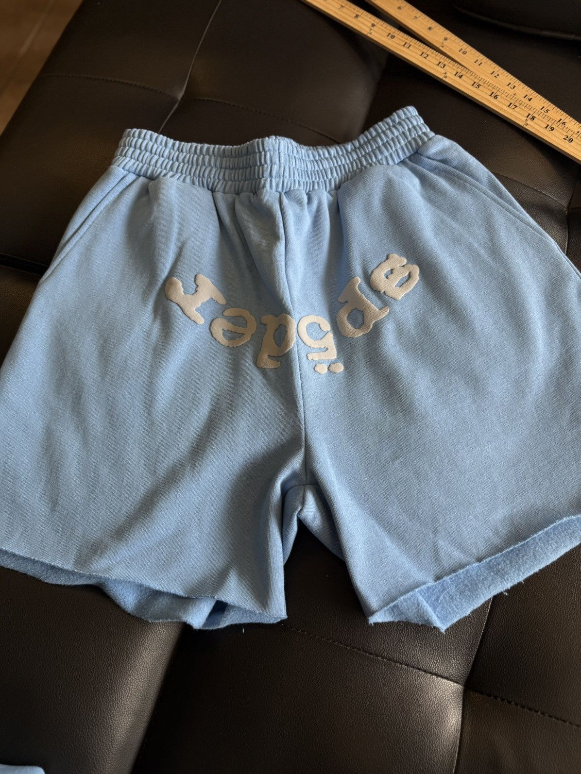 Sp5der Sp5der Sweatshorts Blue Size Large (NEW) Size US 31 - 1 Thumbnail