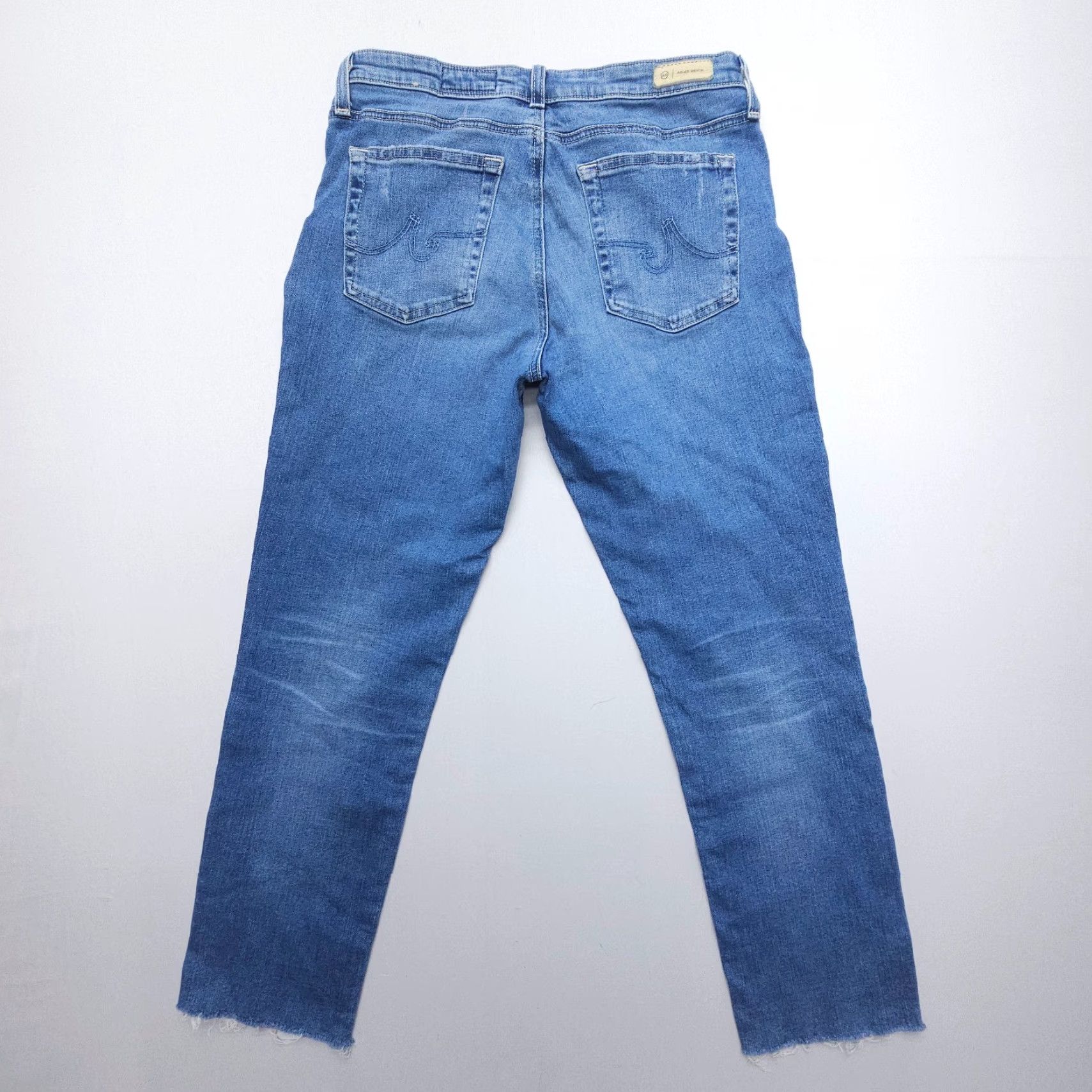 Denime AG Adriano Goldschmied Prima Crop Cigarette Leg Jeans 30 Denim Women Regular Blue 5-Pocket Inseam 26 Vintage No Astr. Size 30" / US 8 / IT 44 - 2 Thumbnail