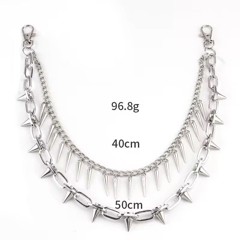 Jewelry Layered Punk Chain On The Jeans Pants Size ONE SIZE - 2 Thumbnail