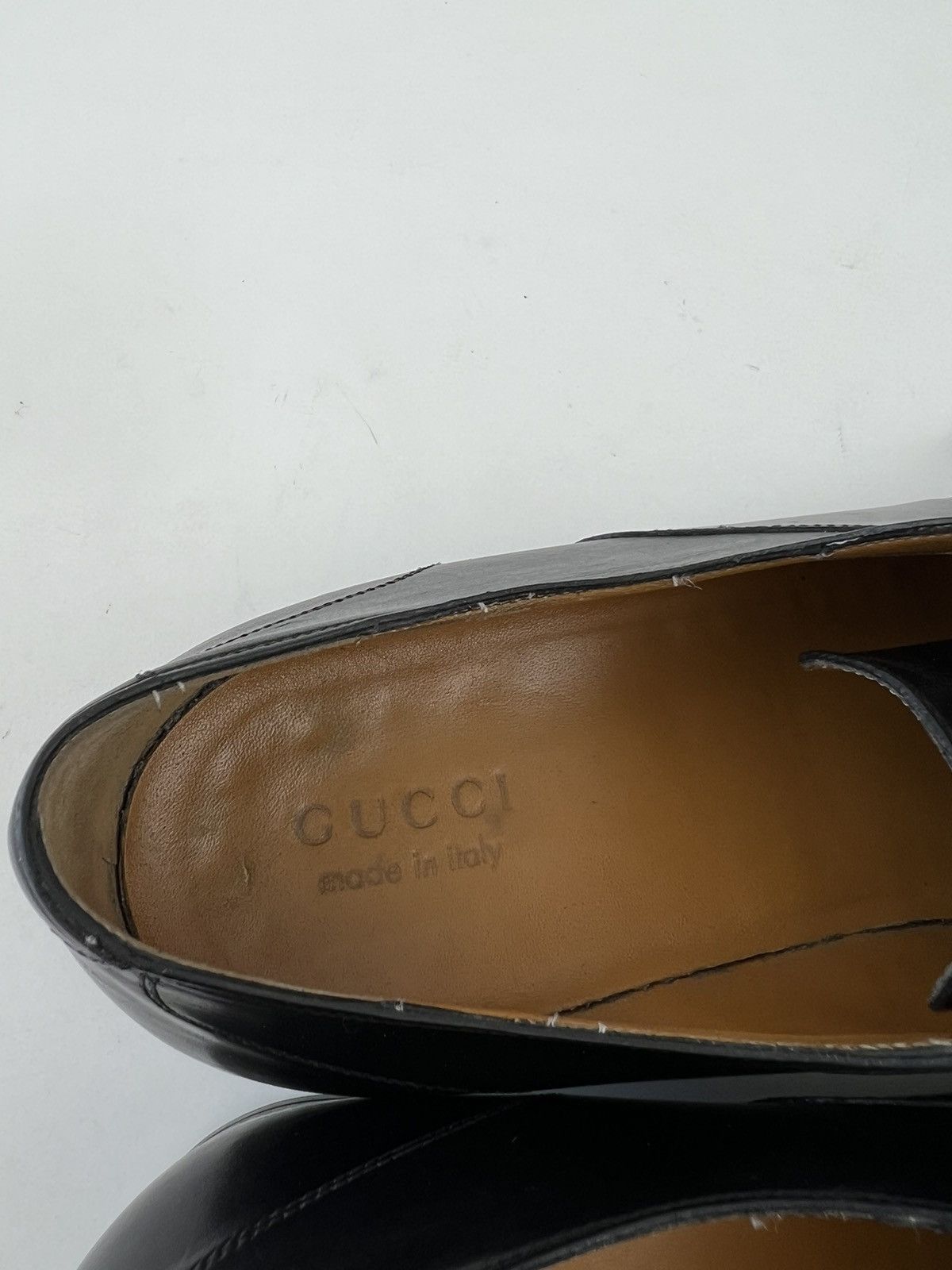 Gucci GUCCI Logo Lace Up Oxfords Leather Shoes Size US 11 / EU 44 - 18 Thumbnail