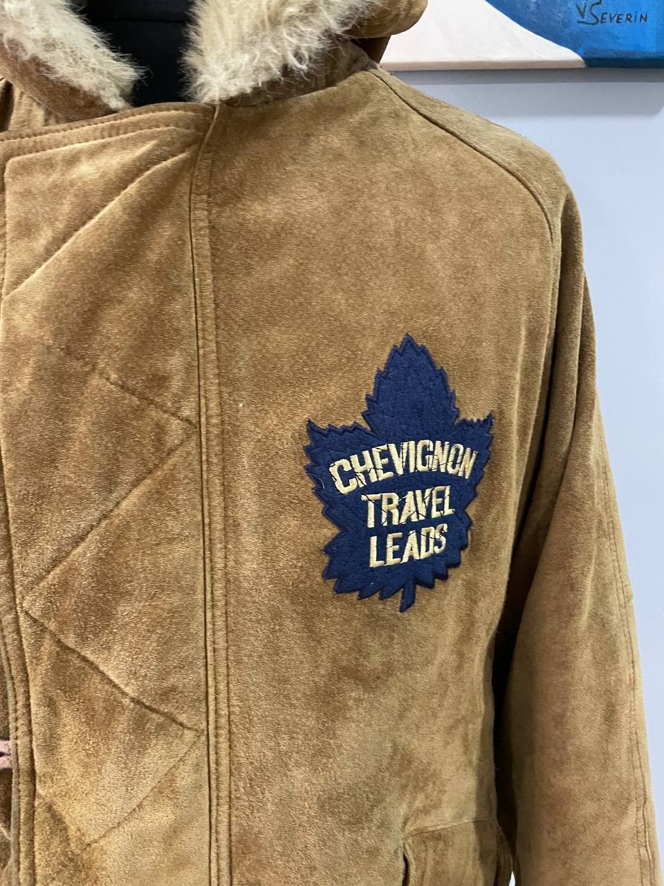 Chevignon Chevignon Suede Bomber Jacket Clifford Office Ontario Canada Size US M / EU 48-50 / 2 - 3 Thumbnail