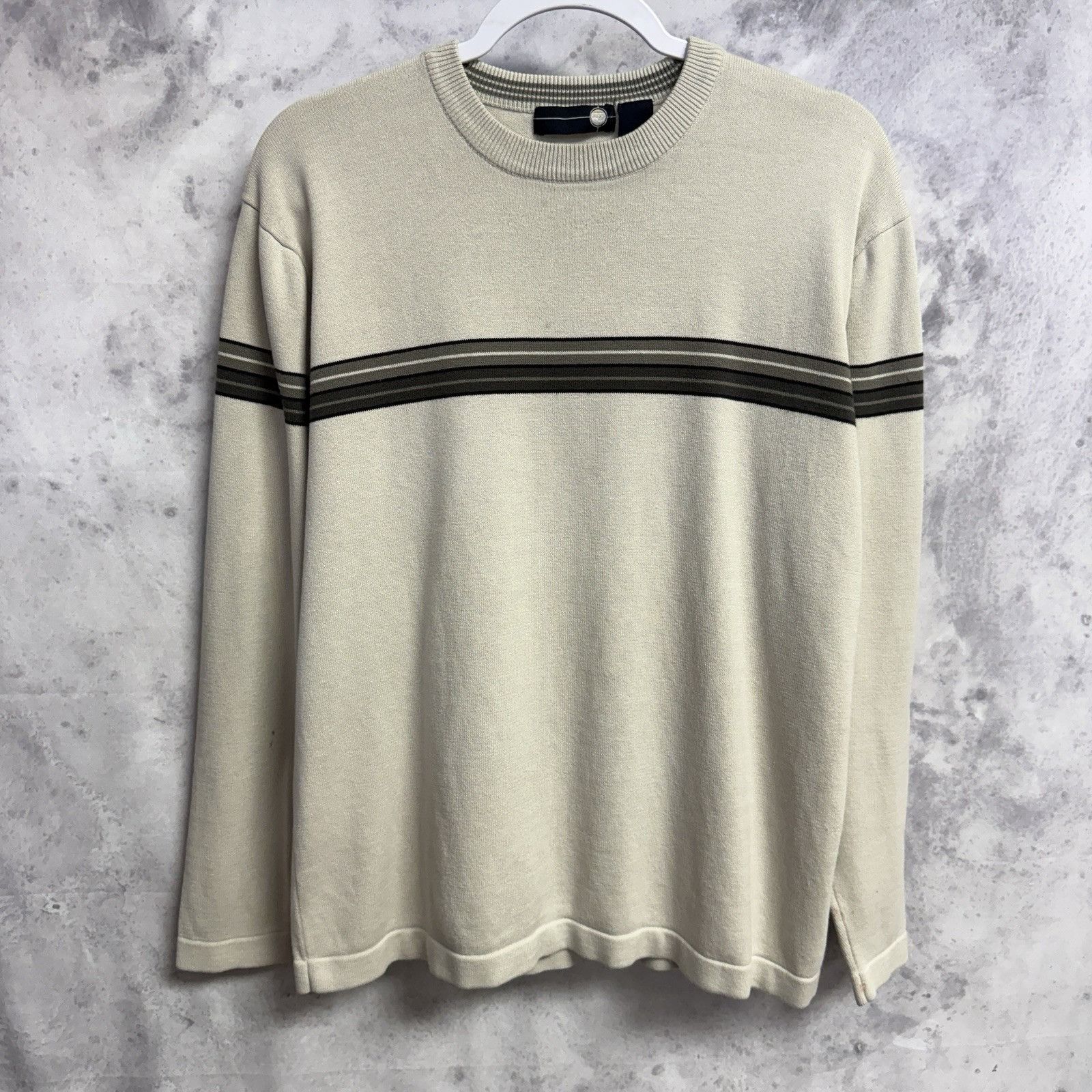Gap × Vintage Vintage Gap Striped Thermal Waffle Knit Long Sleeve 