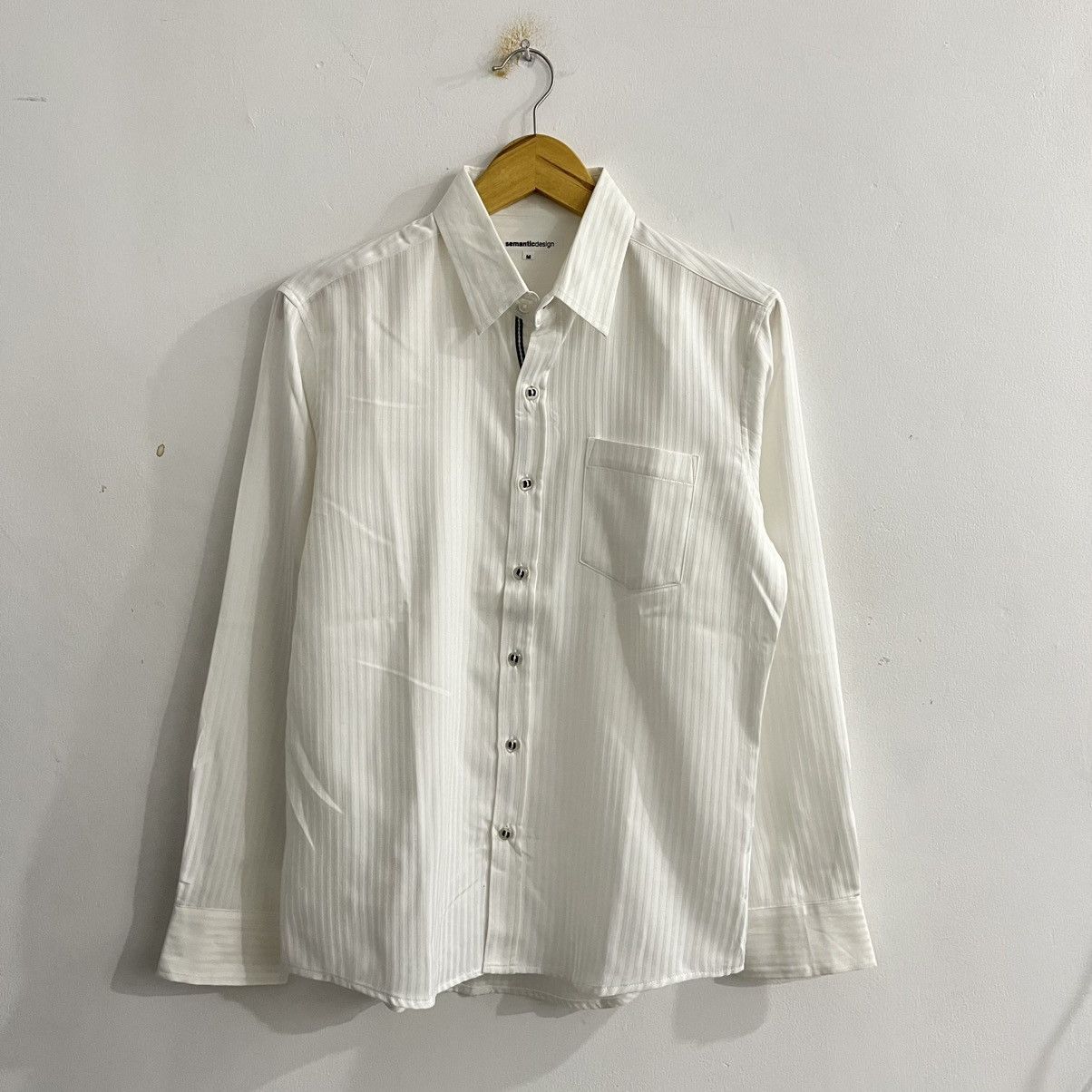 Japanese Brand semanticdesign - White formal Shirt Size US M / EU 48-50 / 2 - 1 Thumbnail