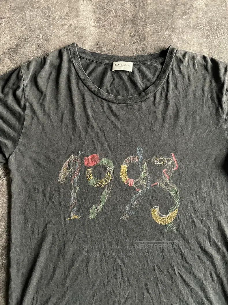 Polo Ralph Lauren RALPH LAUREN Distressed Washed Grey Snake Pattern T-Shirt Size US S / EU 44-46 / 1 - 3 Thumbnail