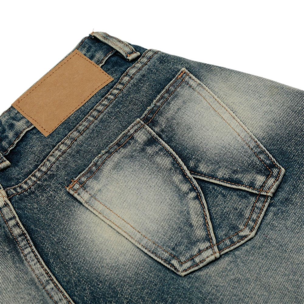 Vintage Trendy punk tie-dye men's gradient washed denim shorts Size US 32 / EU 48 - 6 Thumbnail
