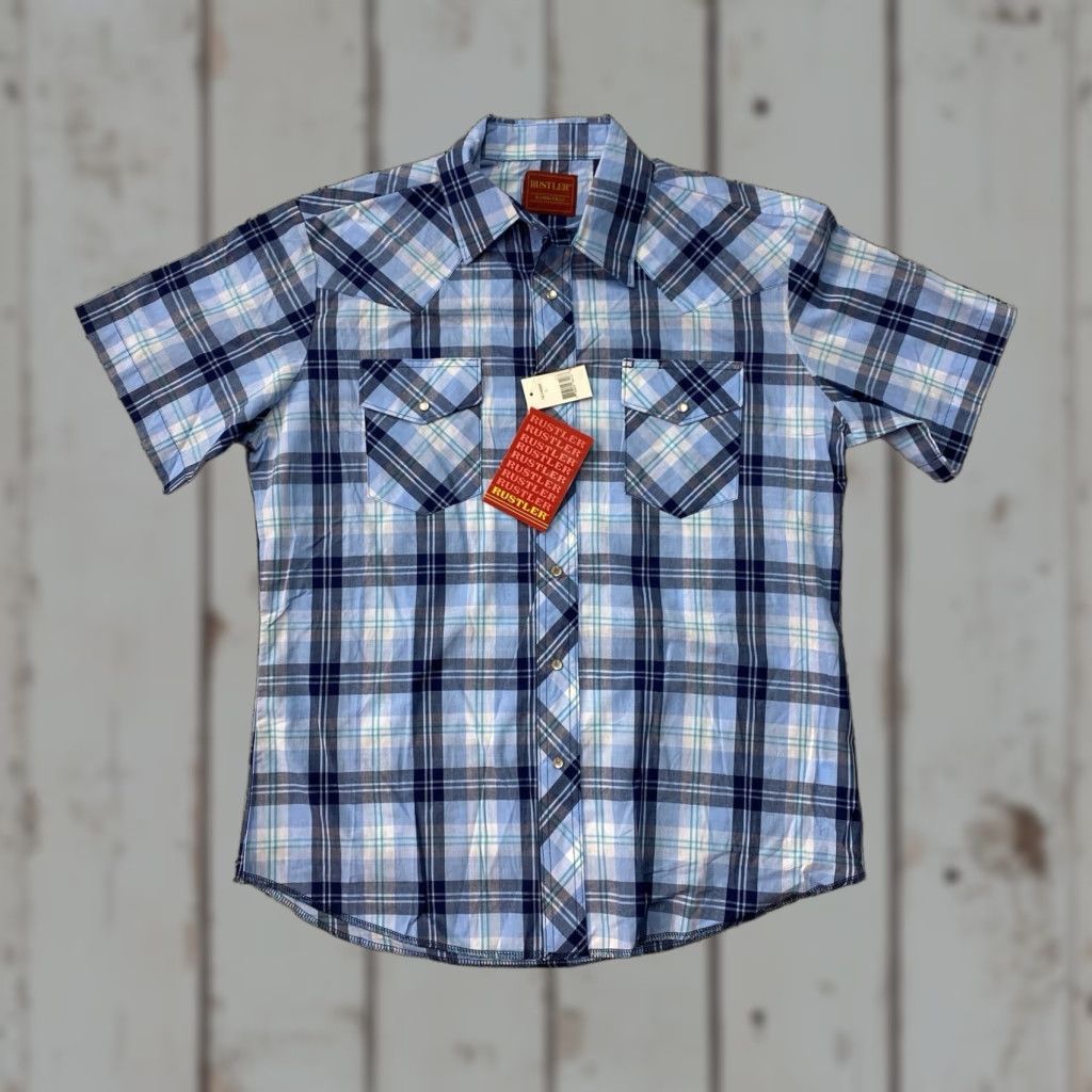 Vintage VINTAGE Rustler Western Pearl Snap Shirt Mens Large NWT Size US L / EU 52-54 / 3 - 1 Thumbnail