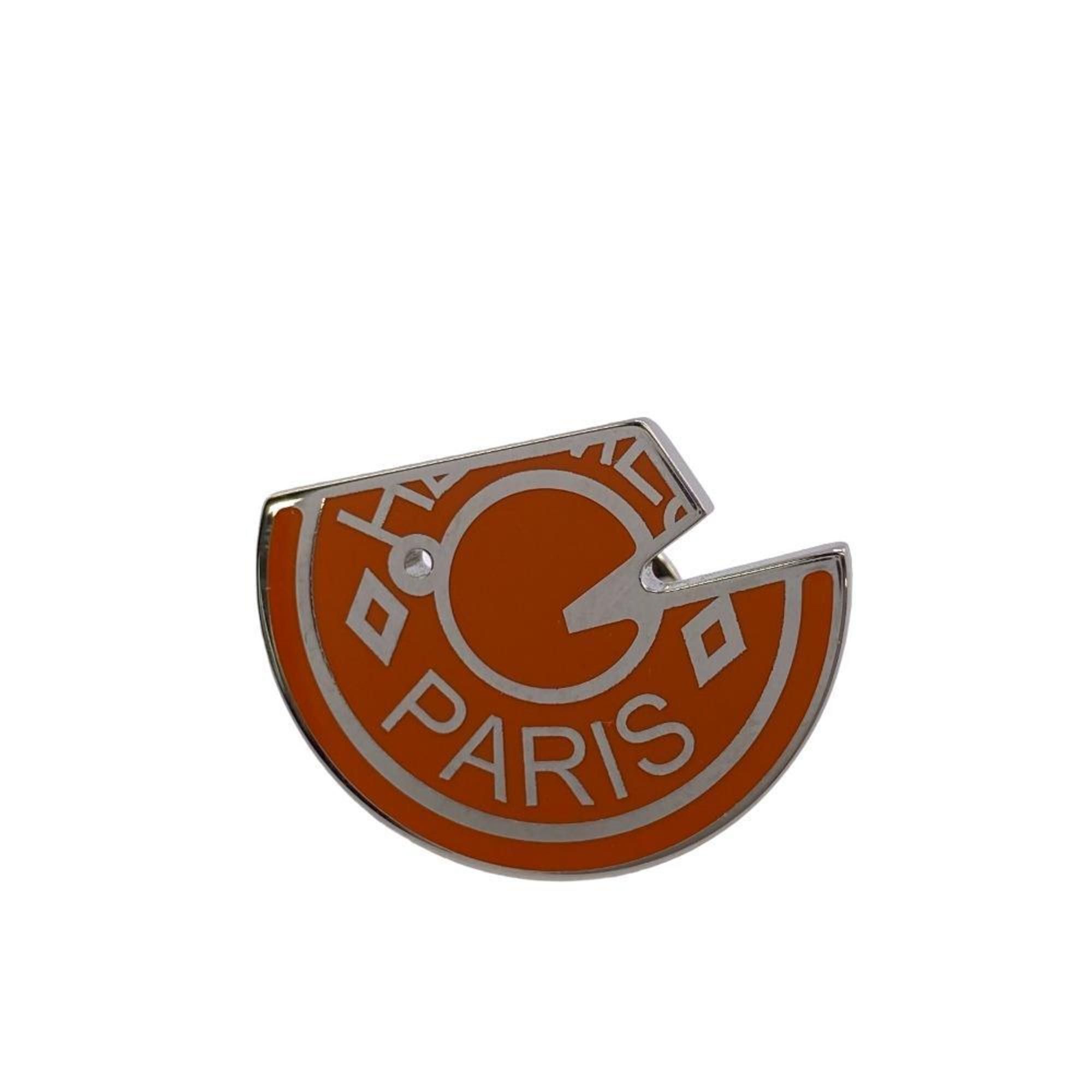 image of Hermes Carrousel Brooch Orange Men's Women's in Gold