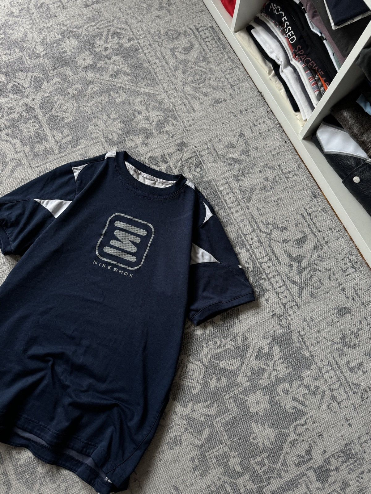 Vintage Nike Shox Vintage T-Shirt Japanese Drill Tn Big Logo Corteiz Size US S / EU 44-46 / 1 - 2 Thumbnail
