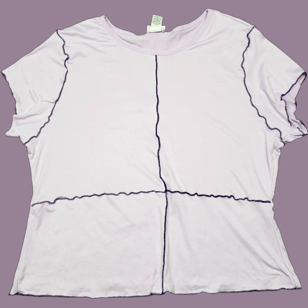Vintage Rue21 Casual Top Womens 3X Purple Short Sleeve Cap Stretch Thick Stitch New Blouse Shirt Basic All Seasons Mens Womens Girls Boys Size XXL / US 16-18 / IT 52-54 - 1 Thumbnail