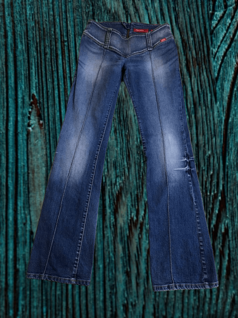 Miss Sixty Y2K Low Rise Bootcut Stitch Seam Jeans Stone Wash Jeans Size 31" - 1 Thumbnail