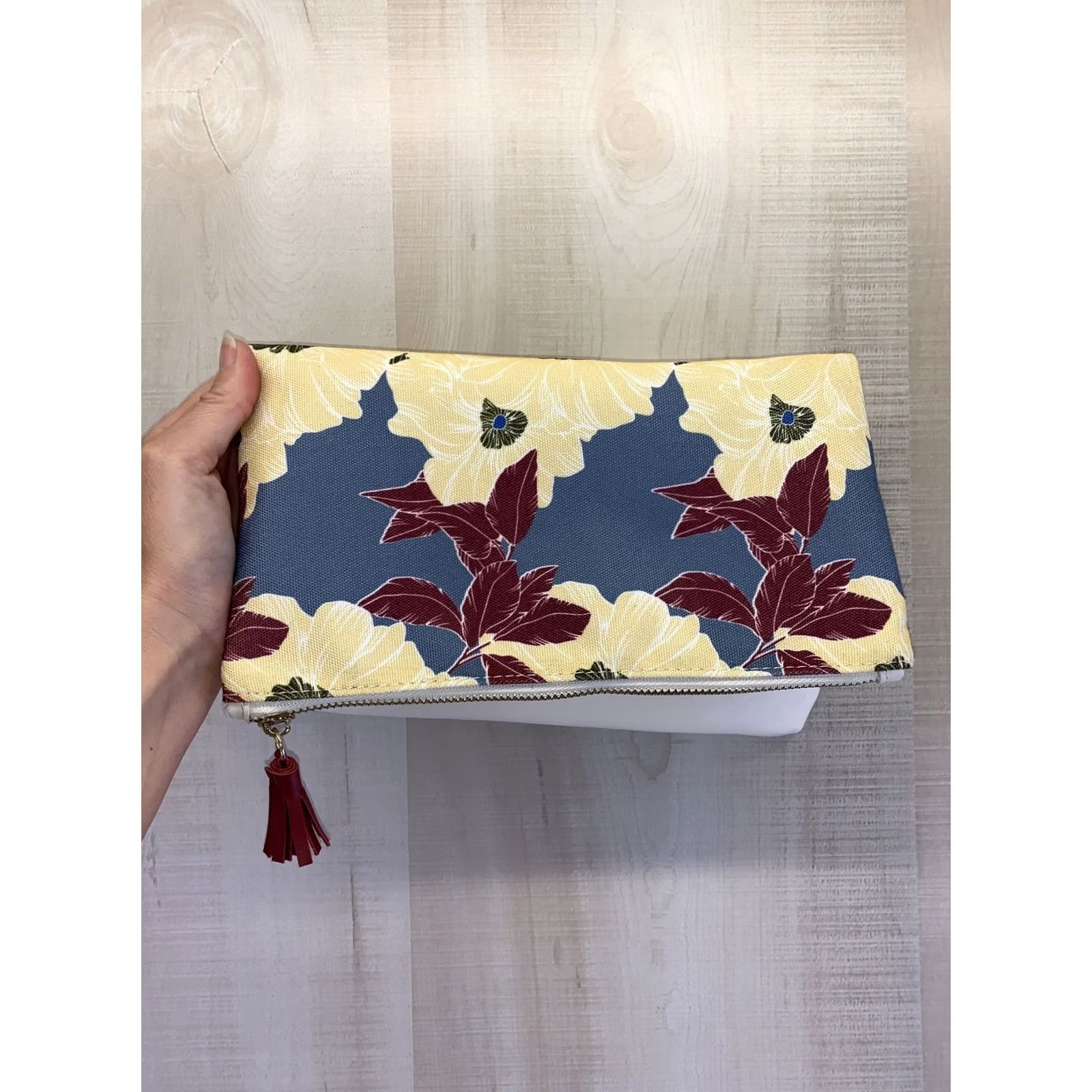 Rachel Pally Rachel Pally Flaral Canvas Faux Leather Fold Clutch Bag-6293 Multicolor Floral Small Women Pouch Zip Clutch Womens Size ONE SIZE - 4 Thumbnail
