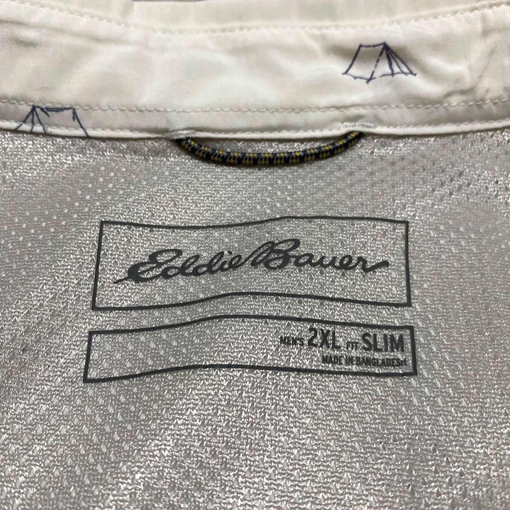 Eddie Bauer Eddie Bauer Mens Shirt 2XL White Graphic Print Button Front Outdoor Slim Vented Casual Short Sleeve Size US XXL / EU 58 / 5 - 3 Thumbnail