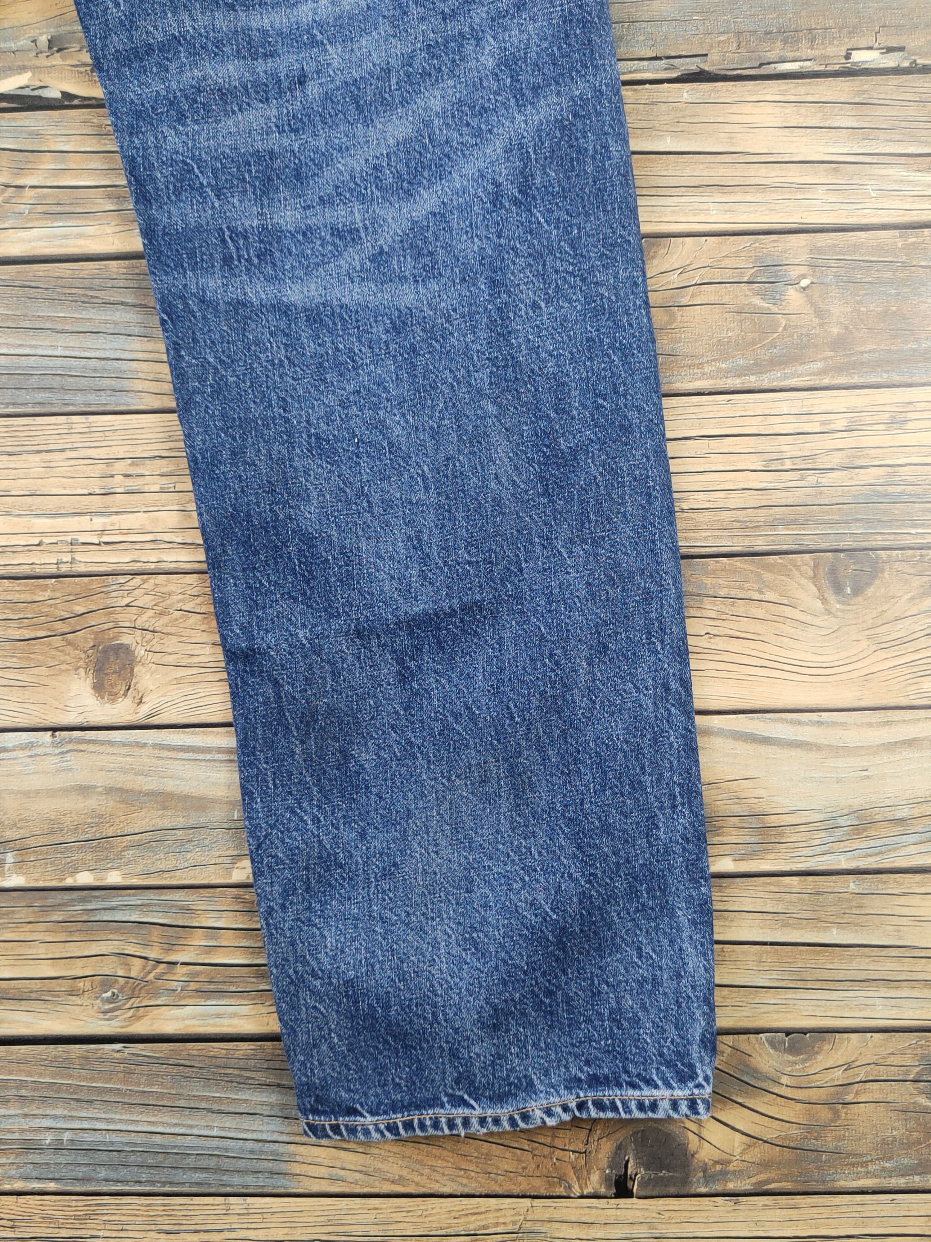 GU GU Dark Blue Distressed Ripped denim Jeans #W1873 Size US 33 - 11 Thumbnail