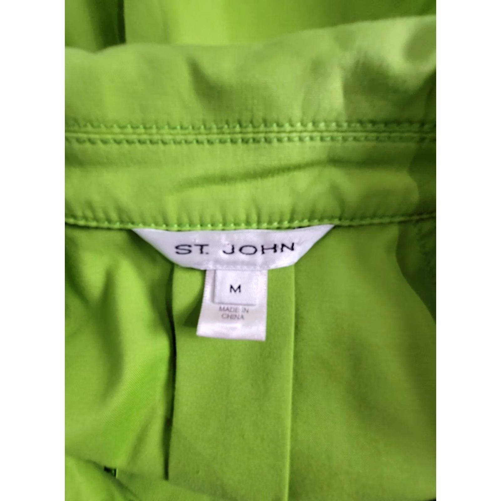 St. John St. John Blazer Shirt Women 3/4 Sleeve Green Double Breasted Coat Jacket Medium Mens Womens (adjust final gender tag if applicable) Size M / US 6-8 / IT 42-44 - 3 Thumbnail
