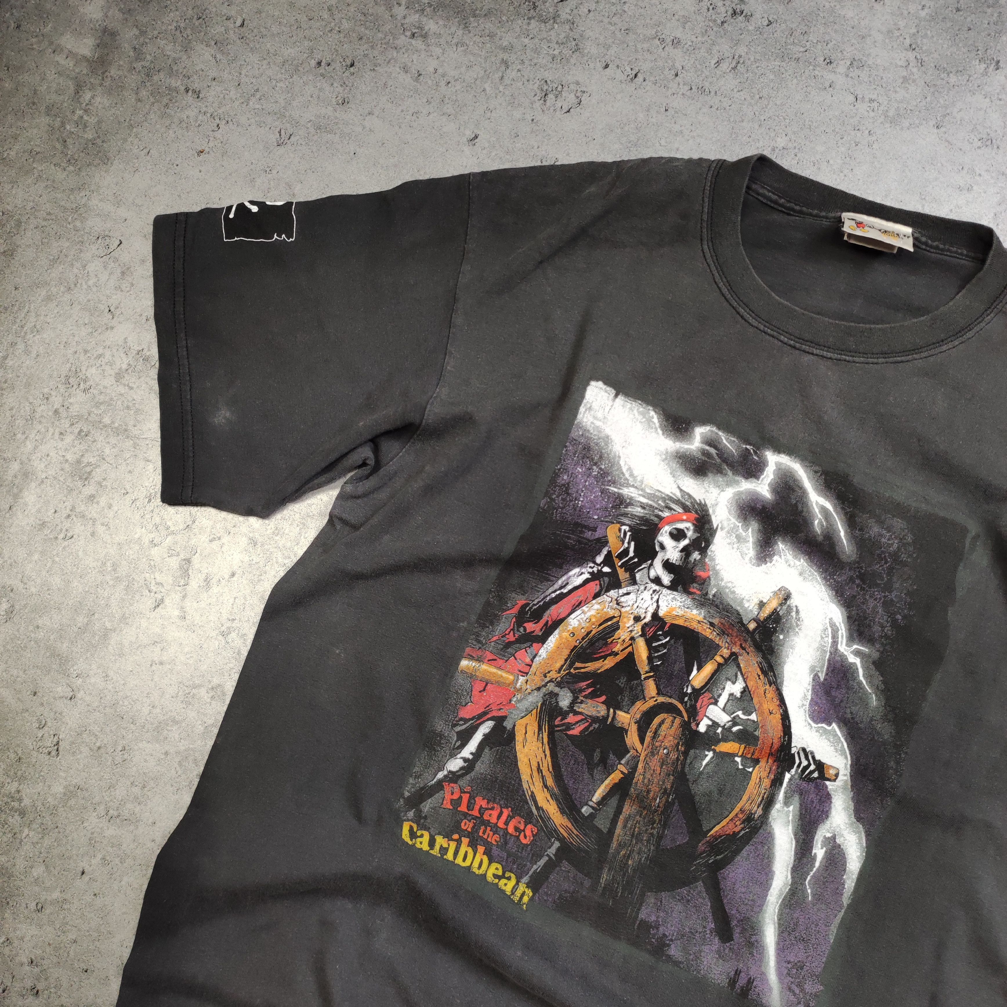 Disney × Vintage RARE Pirates of the Caribbean Vintage Disneyland Washed Tee Size US L / EU 52-54 / 3 - 5 Thumbnail
