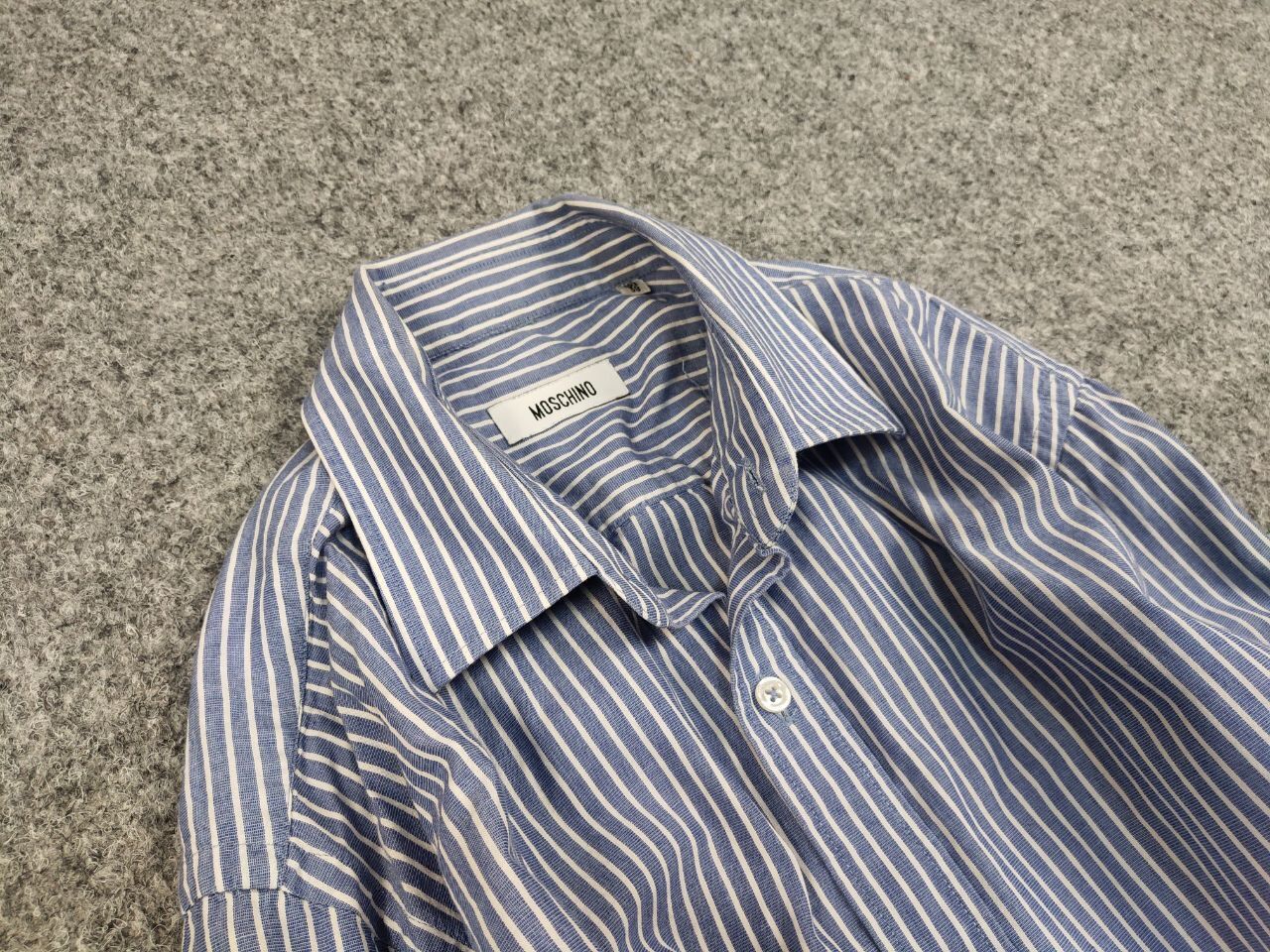 Moschino Moschino Design Casual Striped Minimalist Logo Button Shirt Size US M / EU 48-50 / 2 - 12 Thumbnail