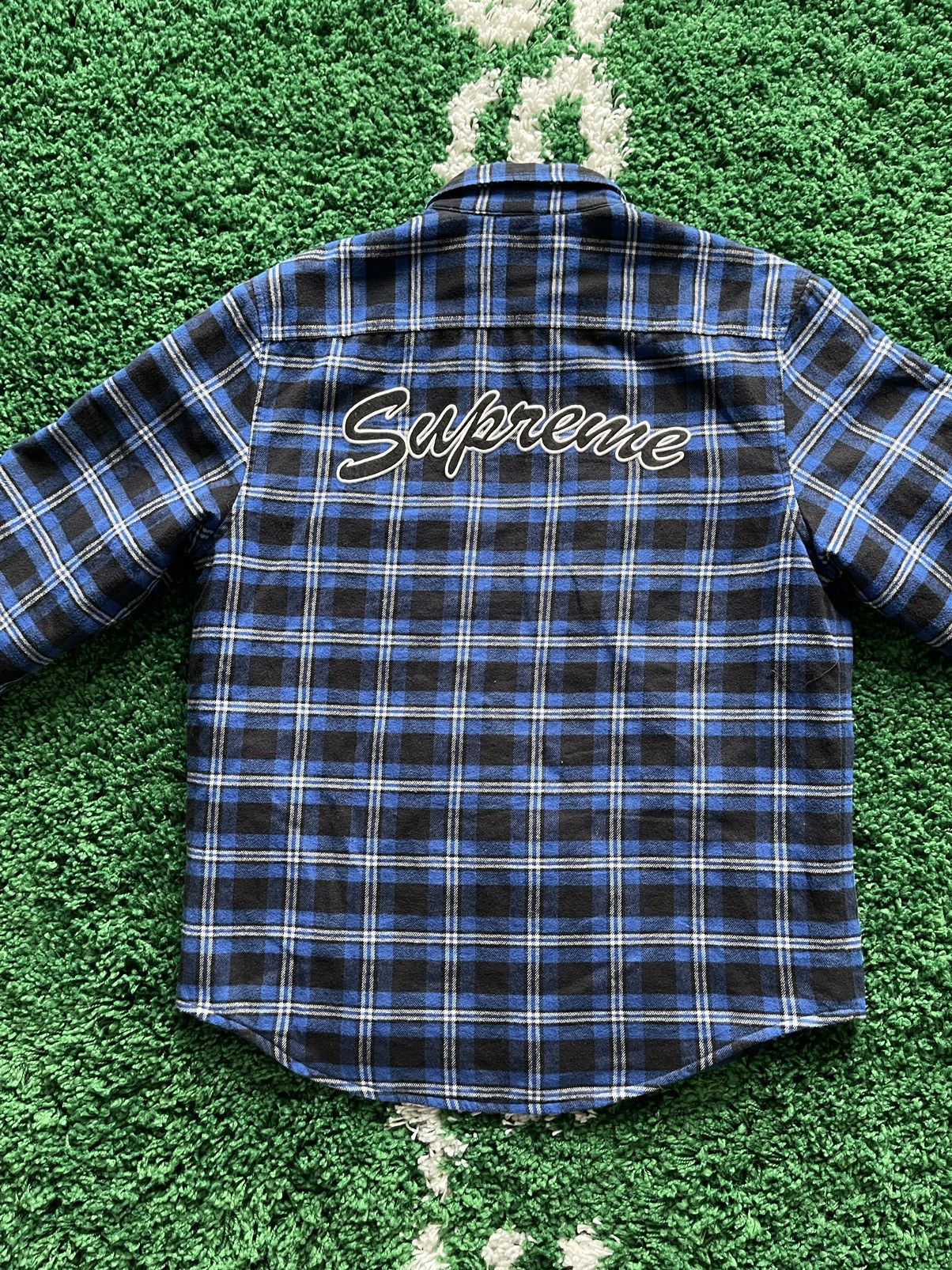 Supreme Arc Logo Quilted Flannel Shirt