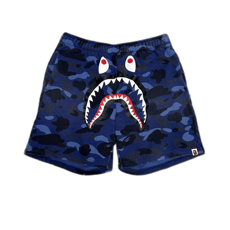 Bape BAPE Blue Camo Shark Shorts Size L Size US 44 / EU 60 - 1 Thumbnail