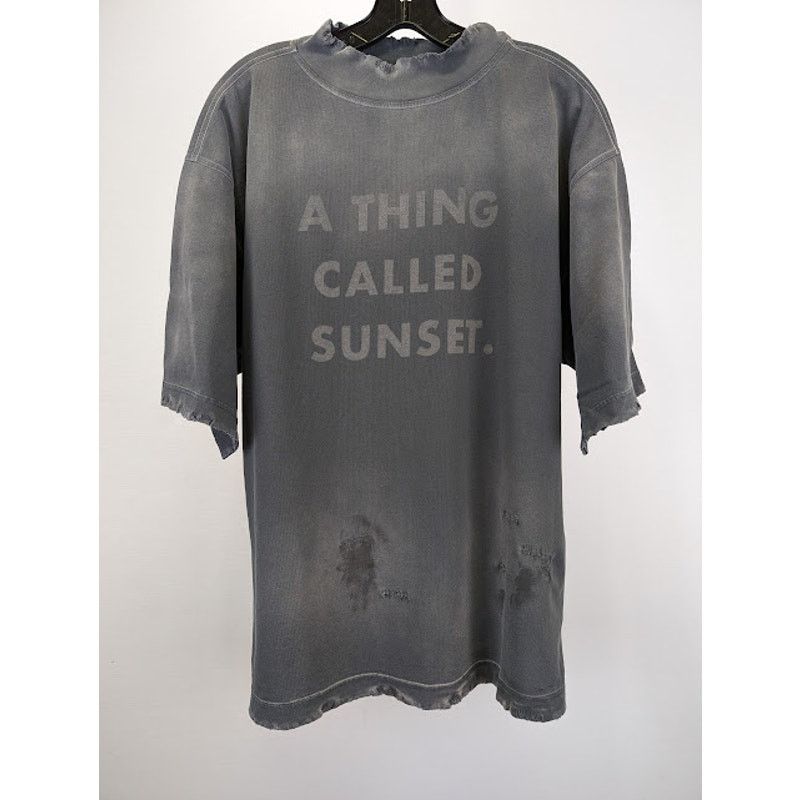 Palm Angels o1rshd1 Atcs Garment Dye Boxy T-Shirt in Black / White Size US XL / EU 56 / 4 - 2 Thumbnail