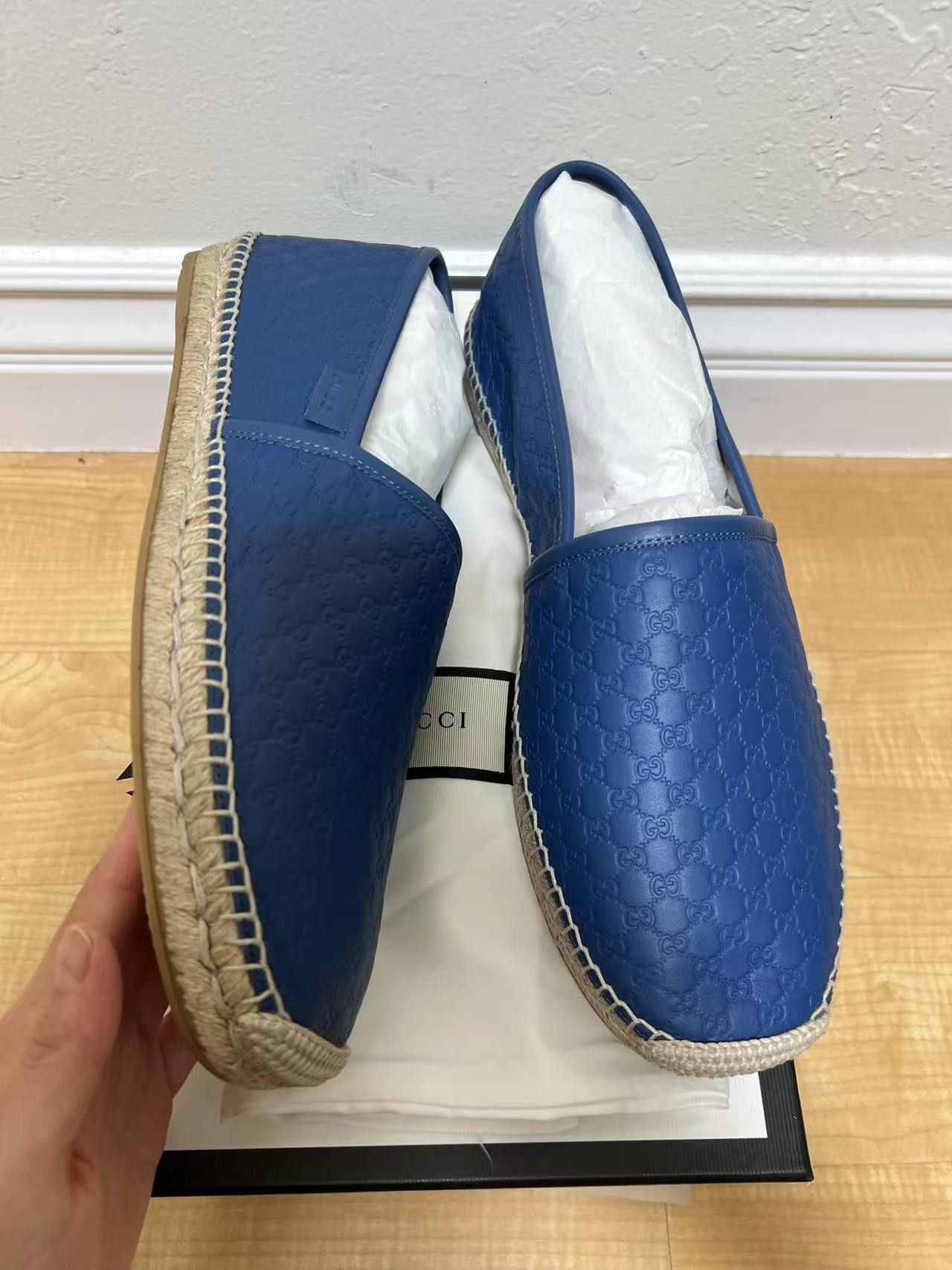Gucci GUCCI Microguccissima Pattern Leather Espadrilles Size US 11.5 / EU 44-45 - 8 Thumbnail