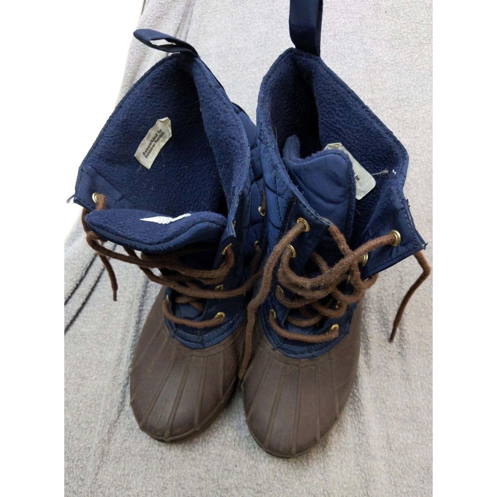 Sperry Sperry Top-Sider Snow Boots Womens Size 7 37.5 Blue Quilted Rubber STS95274 Waterproof Ankle Boot Winter Casual Travel Womens Size US 7 / IT 37 - 2 Thumbnail