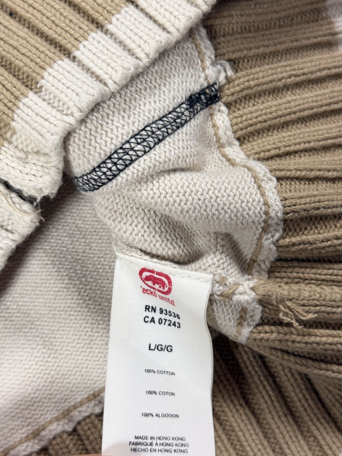 Ecko Unltd. Ecko Unltd vintage zip hooded sweater beige brown big logo Size US L / EU 52-54 / 3 - 5 Thumbnail