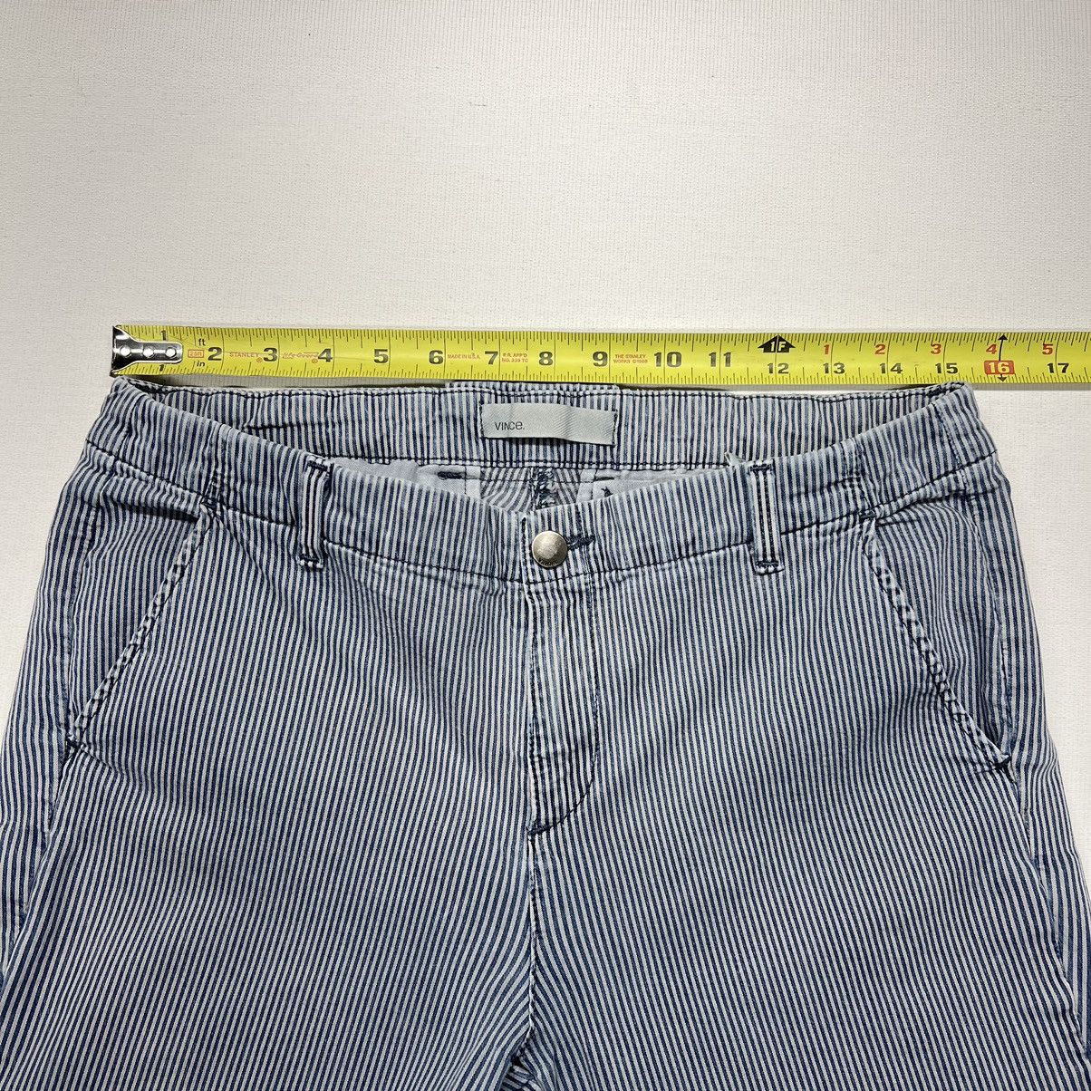 Vince Vince Pants Blue Striped Slim Casual Dress Made In USA Size 30" / US 8 / IT 44 - 22 Thumbnail