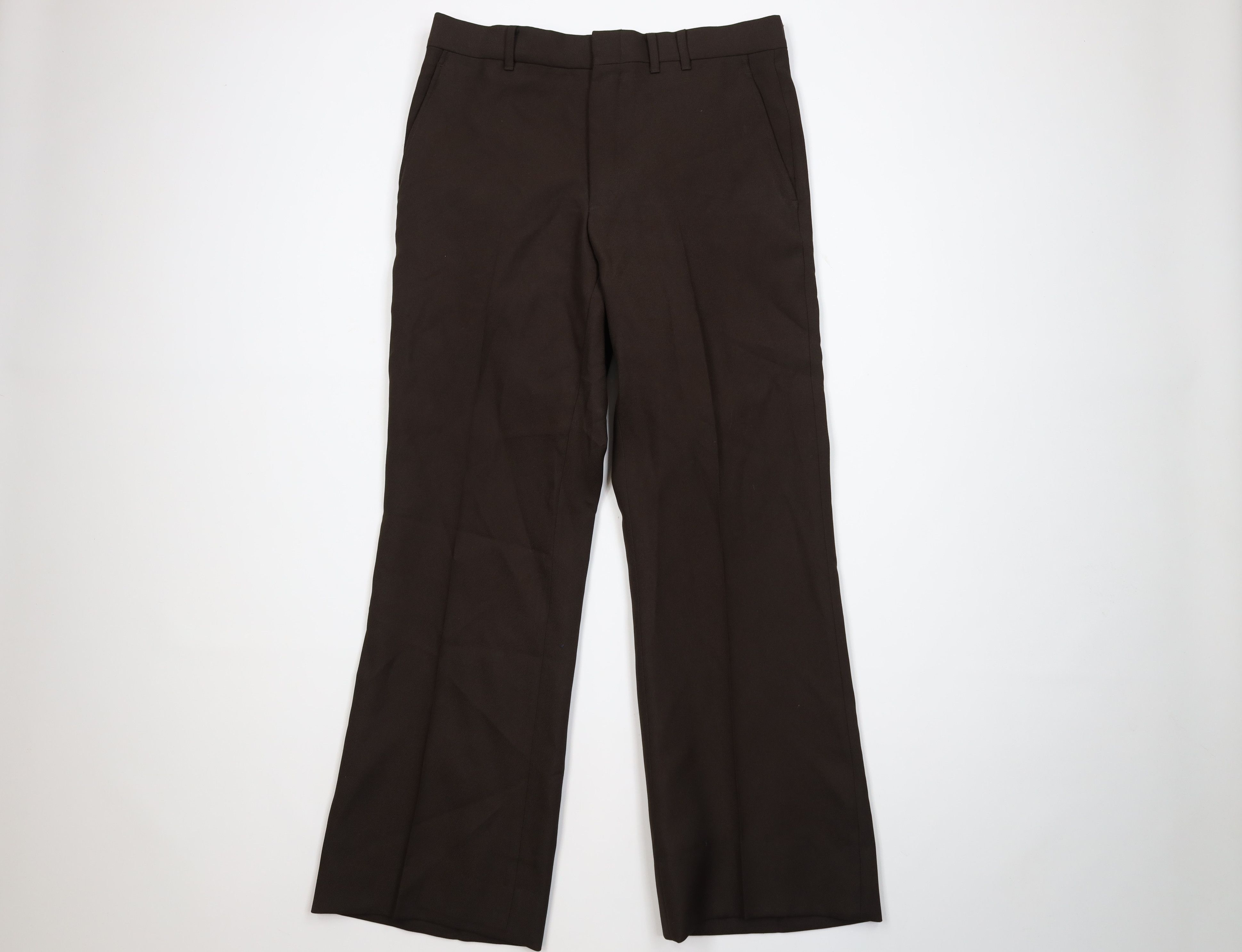 Vintage Vintage 70s Streetwear Flared Wide Leg Chino Pants Brown USA Size US 34 / EU 50 - 1 Thumbnail